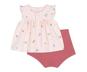 Petit Bateau A0cgs, Set Da 2 Pezzi Bimba 0-24, Rosa/Multicolore, 18 mesi