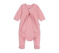Petit Bateau A0cio Bodyjama, Rosa/Bianco, 0 Mesi Bimba