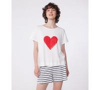 Petit Bateau A0cju, Pyjacourt Donna, Bianco/Blu, S