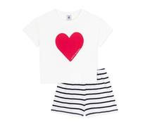 Petit Bateau A0ckd Pyjacourt, Bianco/Blu, 3 Anni Bambina