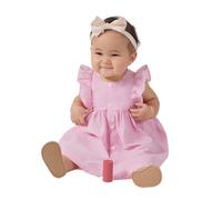 Petit Bateau A0clo, Abito A Maniche Corte E Bloomer Bimba 0-24, Schiuma/Petalo, 18 Mesi