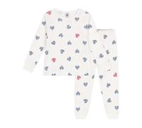 Petit Bateau A0clu Pigiama, Bianco/Multicolore, 4 Anni Bambina