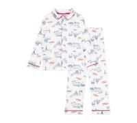 Petit Bateau A0clx Pigiama, Bianco/Multicolore, 3 Anni Bambino