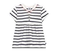 Petit Bateau A0cnz, Abito A Maniche Corte Bimba 0-24, Bianco/Blu, 3 Anni
