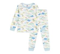 Petit Bateau A0cq8, Pigiama Bambina, Bianco/Multicolore, 10 Anni