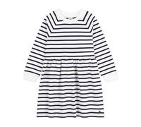 Petit Bateau A0crc, Abito A Maniche Lunghe Bambina, Bianco/Blu, 3 Anni