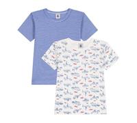 Petit Bateau - 2 Tee Shirts MC A0CSC00 Blu - Abbigliamento - Taglia 10A 10A Blu