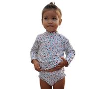 Petit Bateau A0ctv T-Shirt Anti-UV A Manica Lunga, Bianco/Multicolore, 12 Mesi Bimba