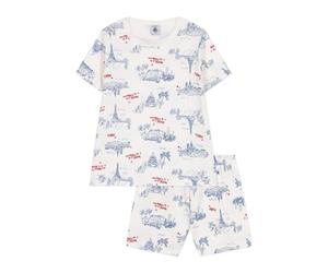 Petit Bateau A0cul, Pyjacourt Bambino, Bianco/Multicolore, 8 Anni