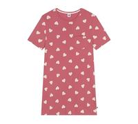 Petit Bateau A0cuy, Camicia da Notte A Maniche Corte Donna, Rosa/Bianco, XXS