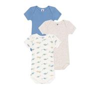 Petit Bateau A0cx8 Noi Body A Maniche Corte, Variante 1, 6 Mesi (Pacco da 3) Unisex-Bimbi
