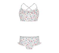 Petit Bateau A0cxo Costume da Bagno 2 Pezzi, Bianco/Multicolore, 6 Anni Bambina