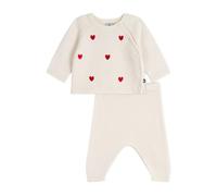 Petit Bateau Ensemble 2 Pièces Bébé En Tricot Et Cœurs Brodés A0dts01 Abbigliamento GIORNO Unisex - Bimbi 0-24 (Pacco da 1)
