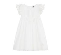 Petit Bateau Abito Bambino in Cotone Manica Corta Tinta Unita, Schiuma, 8 Anni
