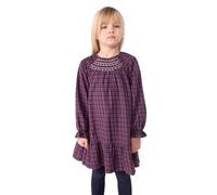 Petit Bateau Abito da Bambino a Maniche Lunghe in Flanella a Quadri, Smoking/Multico, 10 Anni