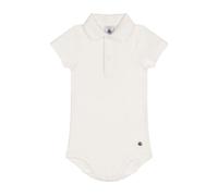 Petit Bateau Body Manica Corta Collo a Polo Bambino, Marshmallow., 18 mesi