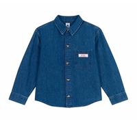 Petit Bateau Camicia Bambino in Jeans Tinta Unita, Denim Medio, 8 Anni