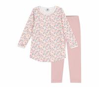 Petit Bateau Camicia da Notte e Leggings Bambino in Velluto Stampa Fiori, Bella/Multico, 5 Anni
