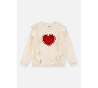 Felpa girocollo con volant Beige 4 anni - 102 cm Tinta unita