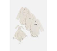 Petit Bateau - Coffret cadeau naissance en coton brodé Bianco - Abbigliamento 6M Bianco