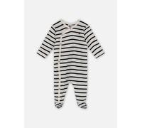 Petit Bateau A08AY, Pigiama dormi bene Unisex - Bimbi 0-24, Bianco Marshmallow/Blu Smoking, 3 mesi