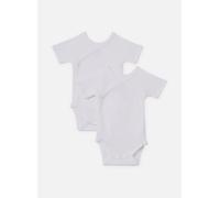 Petit Bateau - Lot de 2 Bodies Croisés Manches Courtes Unis Bianco - Abbigliamento 1M Bianco