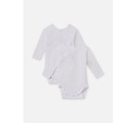 Petit Bateau - Lot de 2 Bodies Croisés Manches Longues Unis Bianco - Abbigliamento 6M Bianco