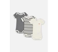 Petit Bateau - Lot de 3 bodies Manches Courtes Marinière Multicolore - Abbigliamento 12M Multicolore