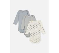 Petit Bateau - Lot de 3 Bodies Manches Longues Mobidic Bianco - Abbigliamento 3M Bianco