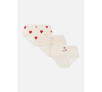 Petit Bateau - Lot de 3 Culottes Taille Haute Cœur Bianco - Abbigliamento 12A Bianco