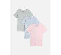 Set di 3 magliette in cotone a maniche corte in tinta unita per bambini Blu 8 anni - 126 cm Tinta unita