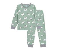Petit Bateau Pigiama Bambino in Pile Stampato Orso, Salice/Multico, 6 Anni