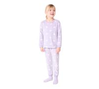 Petit Bateau Pigiama Bambino in Velluto Stampato Cuori, Squaw/Marshmallow, 2 Anni