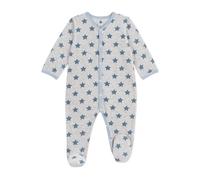 Petit Bateau Pigiama Bambino in Velluto Stampato Stelle, Beluga/Adriatic, 12 Mesi