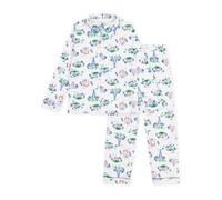 Petit Bateau Pigiama con Bottoni da Bambino in Cotone Stampato Parigi, 10A, Bianco/Multicolore