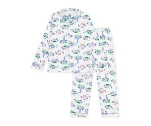Petit Bateau Pigiama con Bottoni da Bambino in Cotone Stampato Parigi, 10A, Bianco/Multicolore