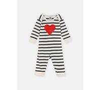 Petit Bateau - Pyjama Sans Pieds Coeur en Coton Bianco - Abbigliamento 36M Bianco