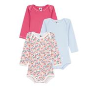 Petit Bateau Set di body a maniche lunghe in cotone stampato floreale per neonato, A0e9600, Multicolore, 12 mesi