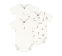 Petit Bateau Set di body incrociati a maniche corte in cotone stampato bambino