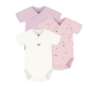Petit Bateau Set di body incrociati a maniche corte in cotone stampato bambino