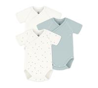 Petit Bateau Set di body incrociati a maniche corte in cotone stampato bambino