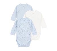 Petit Bateau Set di body incrociati a maniche lunghe in cotone stampato bambino
