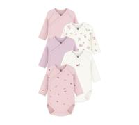Petit Bateau Set di body incrociati a maniche lunghe in cotone stampato bambino
