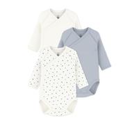 Petit Bateau Set di body incrociati a maniche lunghe in cotone stampato bambino