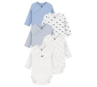 Petit Bateau Set di body incrociati a maniche lunghe in cotone stampato per bambini, 3 mesi, variante 1