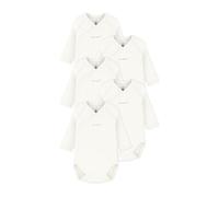 Petit Bateau Set di body incrociati a maniche lunghe in cotone tinta unita bambino