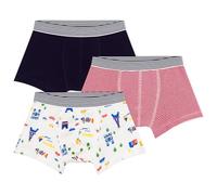 Petit Bateau Set di Boxer per Bambini in Cotone Stampato Parigi, Multicolore, 3 Anni