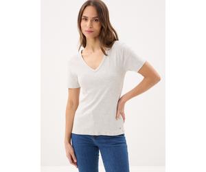Petit Bateau - T-shirt l'iconique manches courtes col V Grigio - Abbigliamento M Grigio