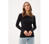 Petit Bateau T-shirt A0akg donna maniche lunghe girocollo Nero M