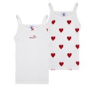 Petit Bateau Top LOT DEBARDEUR X2 in Bianco 5 anni